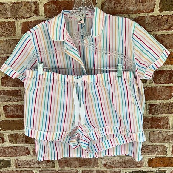 J. Crew pajama set shorts and top EUC, size M - Picture 1 of 9